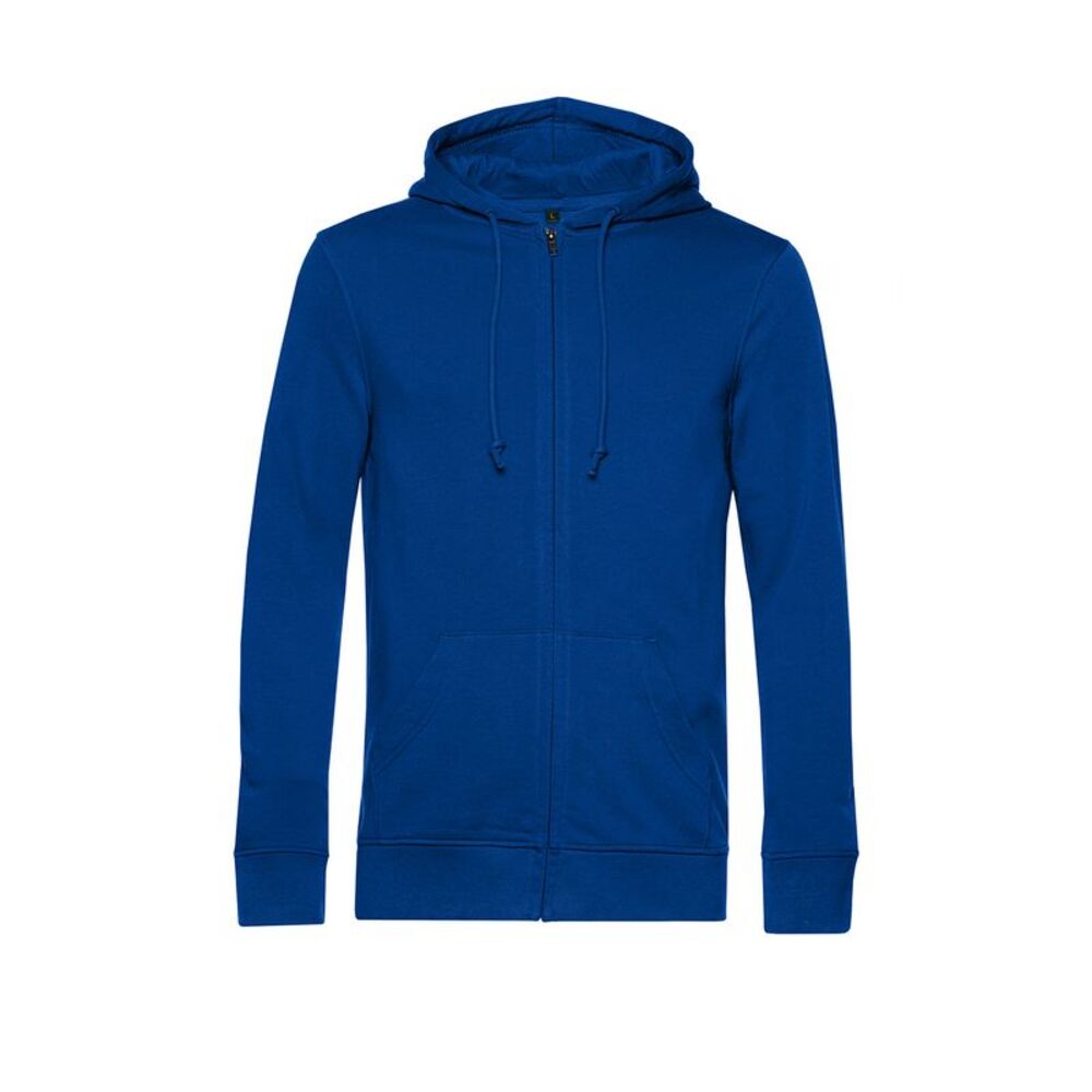 B&C Mens Zipped Hoodie / Royal Blue